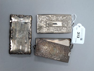 Lot 313 - A Victorian Hallmarked Silver Sliding Card...