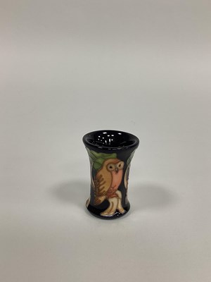 Lot 1118 - A Miniature Moorcroft Pottery Vase, painted...