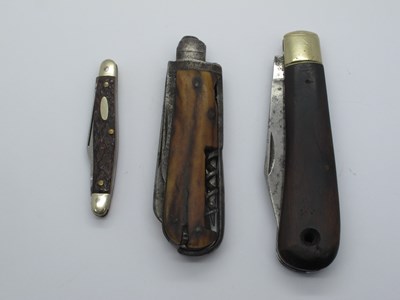 Lot 49 - Horseman Knife, Charles Raynes Sheffield, stag...