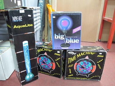 Lot 1136 - Magma Lite Time Machine light up clock x2,...