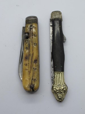 Lot 84 - Lock Knife, "I Alli" on blade, double edge,...