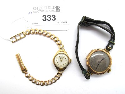 Lot 333 - Regency; A 9ct Gold Cased Ladies Wristwatch,...