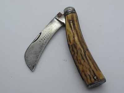 Lot 57 - Flat Bottom Pruner, stag scales, R. Wenbor,...