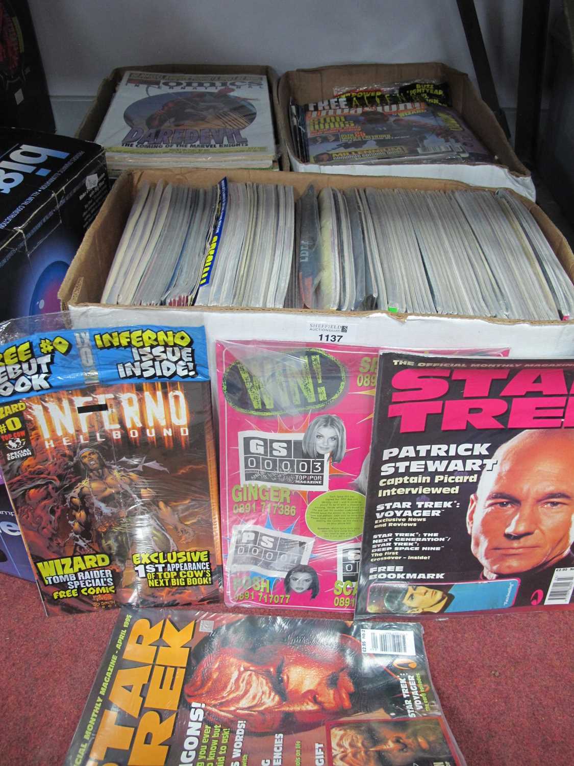 Lot 1137 - A Large Collection of Comics and Magazines,