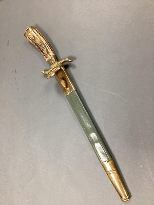 Lot 506 - Vintage German Hunting Knife with Scabbard, by...