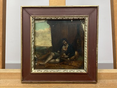 Lot 1177 - ENGLISH SCHOOL 
A Boy Asleep Seated Holding a...