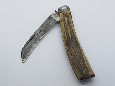 Lot 69 - Flat Bottom Pruner, George Butler, stag scales,...