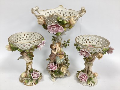 Lot 1083 - A Garniture of German Late XIX Century...