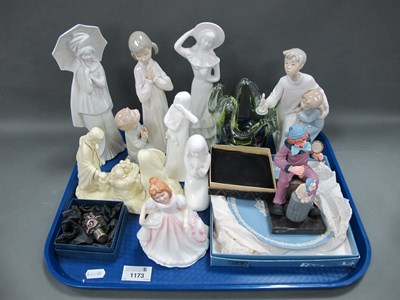 Lot 1173 - Two Lladro Figurines of a Girl and Boy, the...