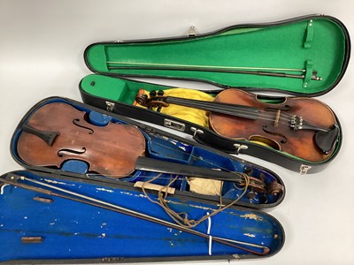 Lot 1391 - An Early XX Century Violin (in pieces), bears...