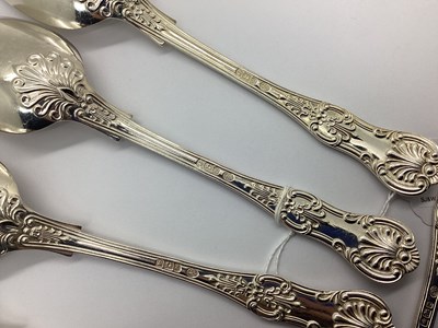 Lot 82 - A Set of Six Victorian Hallmarked Silver Kings...