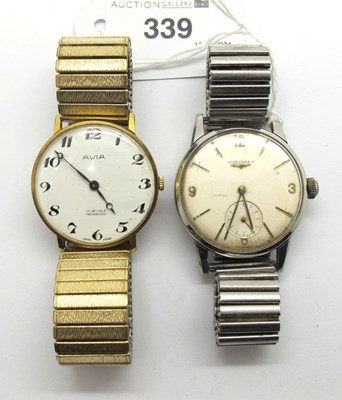 Lot 339 - Longines; A Vintage Gent's Wristwatch, the...