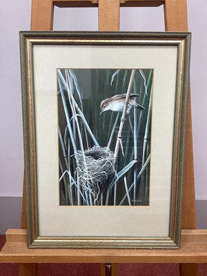 Lot 1197 - HILARY BURN (b.1946) *ARR 
Reed Warbler on...