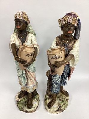 Lot 1125 - A Pair of Late XIX Century Continental Pottery...