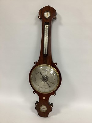 Lot 1466 - A Mid XIX Century Banjo Barometer, the...