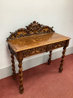 Lot 1505 - A XIX Century Carved Oak Side Table, with...