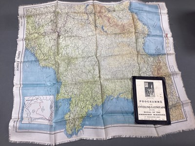 Lot 578 - WWII British Escape and Evasion Silk Map,...