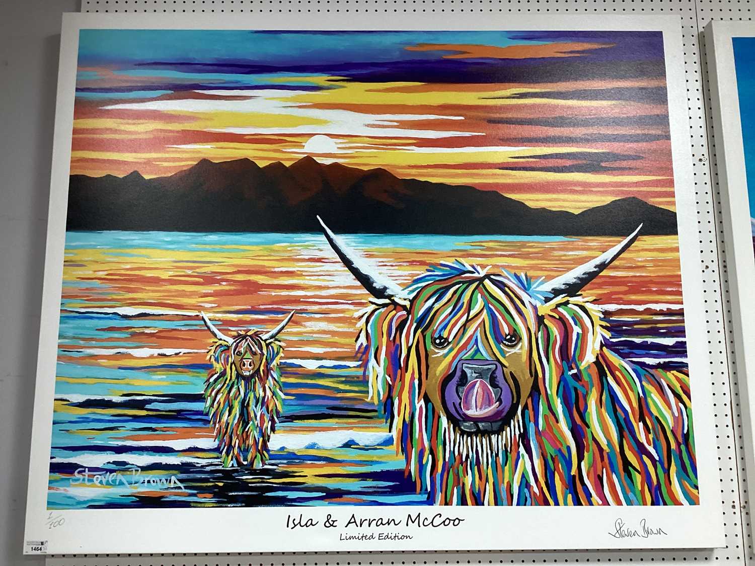 Lot 1464 - Steven Brown, Canvas print limited edition...