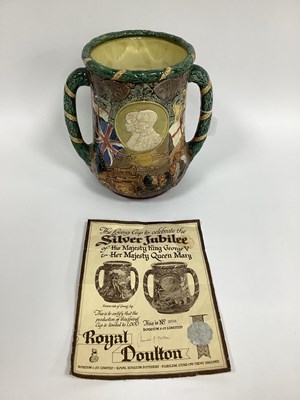 Lot 1041 - A Royal Doulton Pottery Two-Handled Loving Cup,...