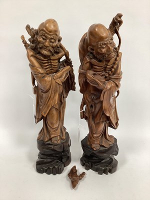 Lot 1133 - A Pair of Late XIX Century Chinese Carved...