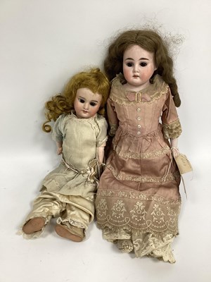 Lot 1287 - A SFBJ Victorian Bisque Headed Doll, with...