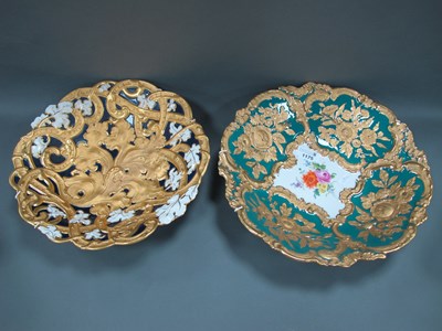 Lot 1175 - Dresden Hand Painted Bowl, featuring flowers...