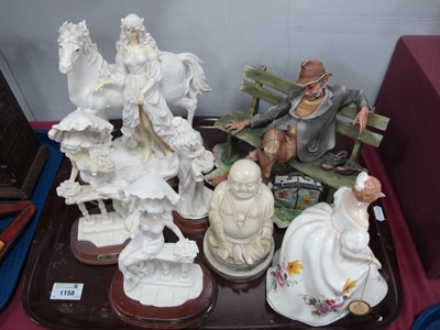 Lot 1158 - Doulton 'Marilyn', resin and other figures:-...