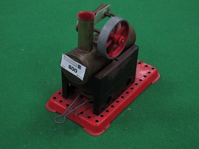 Lot 800 - A Mamod MM2 Stationary Steam Engine, steamed...