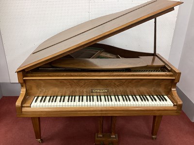 Lot 1410 - A Challen London Walnut Baby Grand Piano, with...