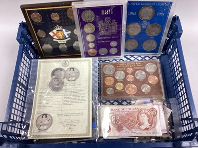 Lot 17 - Collection Of Coins And Banknotes, GB Crowns,...