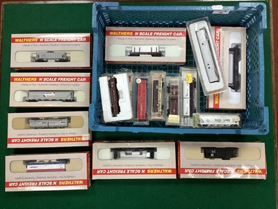 Lot 96 - Twenty Two N Gauge American Outline Wagons by...