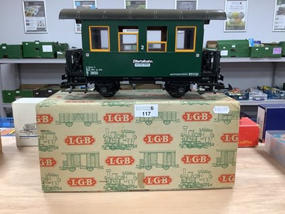 Lot 117 - A Boxed LGB G Gauge Four Wheel Coach in...