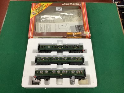 Lot 125 - A Boxed Hornby OO Gauge 3 Car Diesel Multiple...