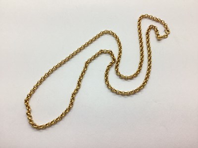 Lot 117 - A 9ct Gold Belcher Link Chain, 60cm long...