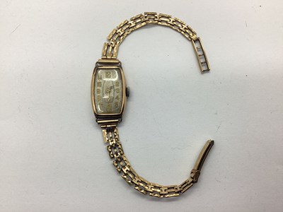 Lot 279 - A Vintage 9ct Gold Cased Ladies Wristwatch,...