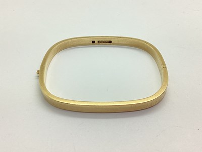 Lot 118 - A Modern 9ct Gold Plain Bangle, of rectangular...