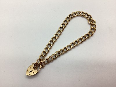 Lot 120 - A 9ct Gold Curb Link Charm Style Bracelet, to...