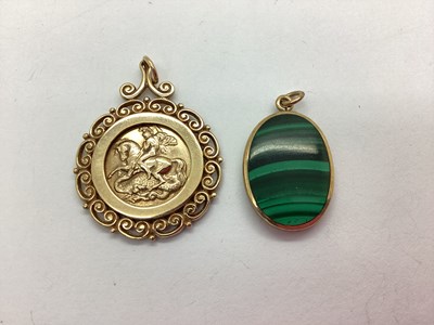 Lot 111 - A 9ct Gold Medallion Style Pendant, the high...