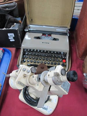 Lot 1440 - Olivetti Lerrera 22 Typewriter, in case, with...