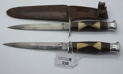 Lot 238 - William Rodgers Commando Style Blade, stag...