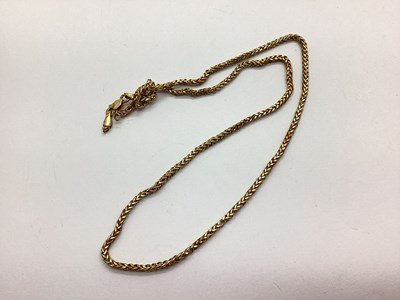 Lot 97 - A 9ct Gold Snake Link Chain, (damages)...