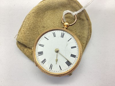 Lot 273 - A Ladies Fob Watch, the unsigned white dial...