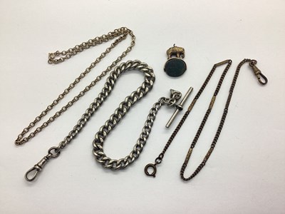 Lot 183 - A Hallmarked Silver Curb Link Pocketwatch...