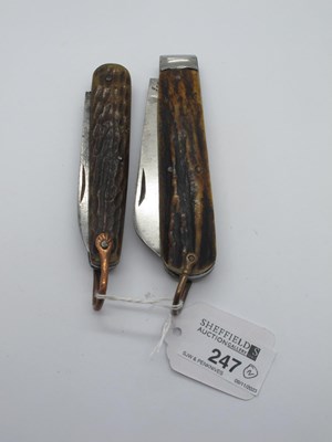 Lot 247 - Buck and Rickman, London, single blade, stag...