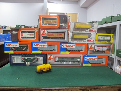 Lot 199 - Fourteen HO Gauge European Outline Wagons by...