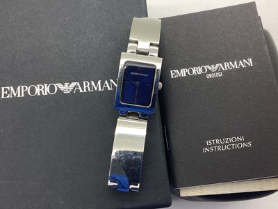 Lot 262 - Emporio Armani; A Modern Ladies Wristwatch,...