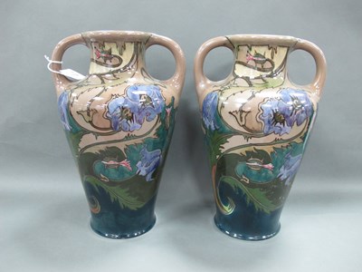 Lot 1152 - Zuid Holland, Pair of pottery vases probably...