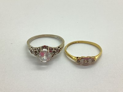 Lot 143 - An Antique Style Three Stone Diamond Ring, the...