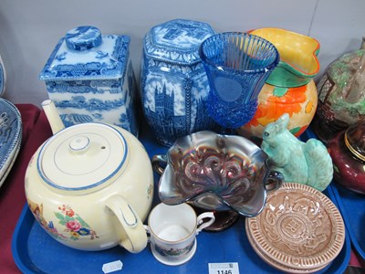 Lot 1146 - Rington's Blue and White Pottery Tea Canisters....