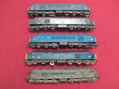 Lot 322 - Five OO Gauge Diesel Locomotives by Mainline,...